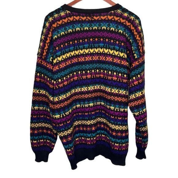 Vintage Peadys Rainbow Alpaca Wool Cardigan Sweater - Picture 9 of 12